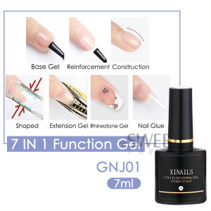 7-in-1 Reinforcement Nails Function Glue Soak Off UV Varnish Transparent Thickness False Tips Adhesive Gel Construction Manicure
