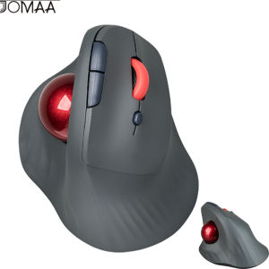 JOMAA Wireless Trackball Mouse Vertical Rechargeable Rollerball Mouse Ergonomic Slient Clikc Gaming Mouse for Windows Computer