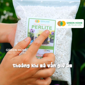 Mua 5 tặng 1 - Đá Perlite Greenhome Bao 300gr Trồng Hồng Thuỷ Canh Giá Thể Trân Châu Giàu Khoáng Chất Độ Tơi