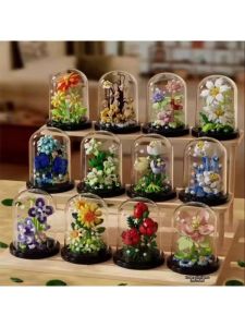 BENZISHIDUO | Rose Forever Flower Assembling Toy