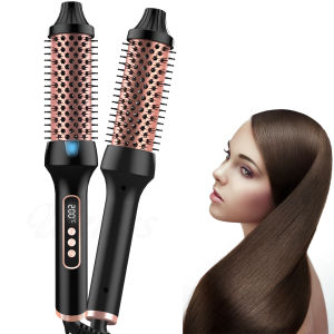  อุ่นแปรงจัดแต่งทรงผม 3-in-1 Ionic Hair Curler/Straightener Anti-Scald ไฟฟ้า Curl Wand Curling Iron ผมจัดแต่งทรงผมเครื่องมือ