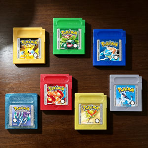 Bandai | Pokemon GBC Game Cartridge Spanish Version 7 Styles Classic Oro Plata Cristal Rojo Azul Verde Amarillo for Color Collection Gift