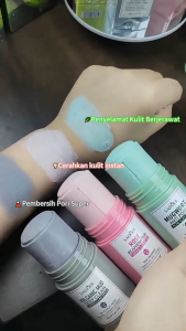Clay Mask Stick Kit / Masker Wajah -Mugwort Clay Stick & Volcano Clay Stick & Niacinamide Clay Stick Masker