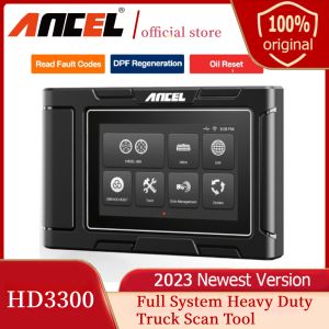 Ancel HD3300 Full System Heavy Duty Truck Scan Tool Auto Diagnostic Scanner Car OBD2 DPF Regeneration for USA Diesel Vahicles