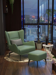 Scandinavian Style Small Apartment For Home Couch Plaid Long-Sitting Bean Bag Sofa Armchair Casual Chair Hotel Chair