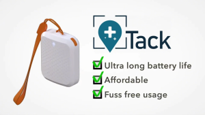 Tack GPS Tracker (Roams in 30+ countries Excl. Malaysia) -  30 day battery life supports Android & iOS for Kids Elderly Pets Dogs Car Bike