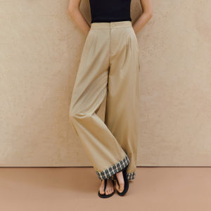INMAN | Vintage Flap Plaid Culottes Loose Fit Pants