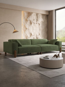 Vintage French Style Velvet Fabric Living Room Sofa Induction Lighting