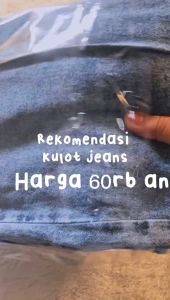 Celana Kulot Jeans Pinggang Karet: Celana Panjang Wanita Viral
