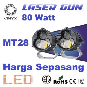 Lampu Tembak Sorot LED Laser Gun Vinyx MT28 Lasergun D2 Motor Mobil Dual CSP MT 28 Warna Putih Kuning