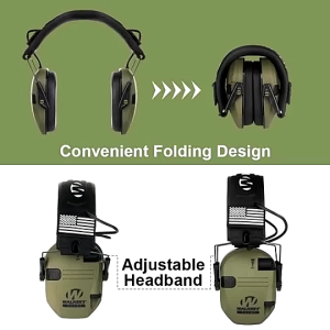 Walker Tactical Electronic Shooting Earmuff Anti-Noise Headphone &Electronic Hea Protector Ear Protection Nrr21dbGreenBlack