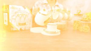 FIORENZA 6 pasang cangkir set + sendok + rak series duluxe white  220ml / tea set coffee cup and saucer ceramic with spoon LGM-812C