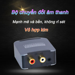 Bộ chuyển đổi âm thanh đồng trục 3.5 bộ chuyển đổi âm thanh Fiber sang AV (đi kèm dây nguồn USB và cáp quang 1m)