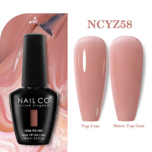 NAILCO Hema Tpo Free 15ml Gel Nail Polish Soak Off UV LED Semi Permanent Base Top Coat Gel for Nail Art Varnish Nail Supplies