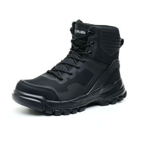 Four Season Safety Shoes Men Steel Toe Anti Smashing Anti Piercing Lightweight Breathable Work Boots Protective Footwear