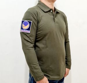 Kaos NASDEM Polo Lengan Pendek dan Panjang Tactical S - 5XL Free Bonus 3 Emblem Patch Prepet Perekat Velkro