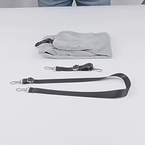 Travel U-Shaped Neck Pillowcase Adjustable Shoulder Strap Portable Comfortable Fillable Clothing/sarung Bantal Leher