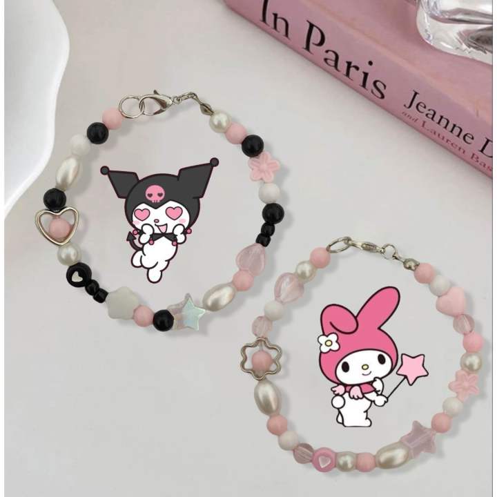 Bracelet Kuromi Sanrio à Breloques – Bijou Mignon Et Ajustable Pour Filles Et Fans