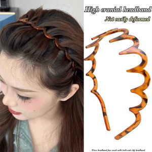 Fashion Wave Headbands for Women Solid Color Toothed Non-slip Hair Bands Girl Face Wash Sports Hairbands Hair Accessories ﻿