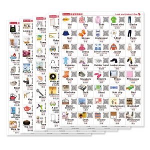 Miếng Dán 580 Miếng Dán Khẩu Ngữ Tiếng Anh Cho Trẻ Em GiấY Dán Cảnh Thường Ngày Tiếng Anh Tình Huống Gia Đình Miếng Dán Chống Thấm Nước Cho Trẻ Em Từ Vựng