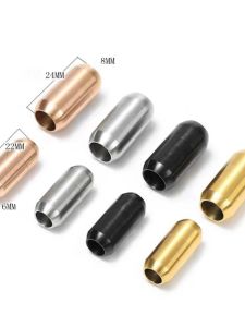 ตัวล็อกแม่เหล็กสแตนเลสขนาดเส้นผ่านศูนย์กลาง 6 มม. สำหรับสร้อยข้อมือ DIY โลหะผสมไททาเนียม