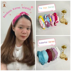 Bandana Korea Wanita Tie Dye Colorful Series Headband Bando Karet Katun Aneka Warn