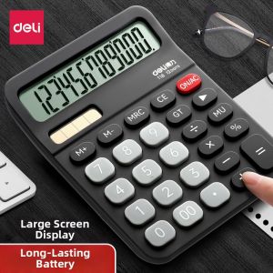 deli | Solar Desktop Calculator 12-Digit Wide Screen