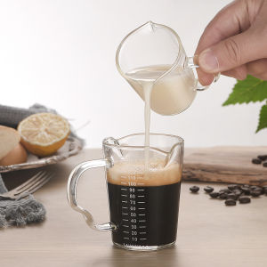Coffee Espresso Cup Double Mouth Glass Measuring Cups with Scale 70ml 150ml Heat Resistant Ounce Cup Small Milk Shot Cups