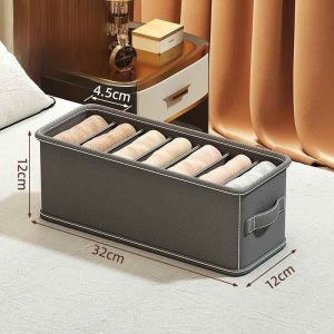 Three-In-One Drawers Type Underwear Socks Bra Organizer Box Oxford Cloth Home Use Personal Clothes Storage Solution