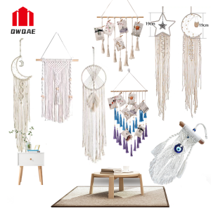 Bohemia Dệt Macrame Cấp Dream Catcher Thẩm Mỹ Trang Trí Tường Nhà Handmade Cotton Họa Tiết Hình Học Trang Trí Phòng Nghệ Thuật