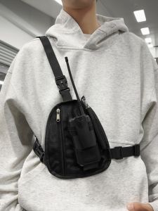 Túi Đeo Vai Nam Châm Nhiều Túi Thời Trang Công Sở Phong Cách Mới Túi Đeo Ngực Có Radio Đeo Vai Thường Ngày Bằng Vải Oxford Màu Trơn
