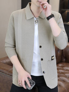 Trendy High-end Cardigan Jacket Turn-down Collar