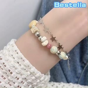 【Bestella✨COD】Gelang Bintang Mutiara Manik-manik Gelang Niche Ins Desain Sense Aksesoris Gelang Zirkon