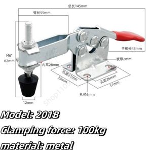 2Pcs Horizontal Toggle Clamp Quick-Release Toggle Clamps GH-201/201A/201B/201C/225D Set Vertical Toggle Clamp Woodworking Tool