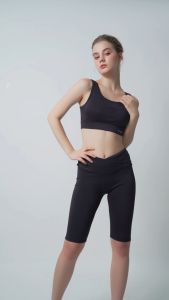 Quần lửng thể thao nữ tập Gym Yoga Pilates TYM SHWT001 - Không đường may nhạy cảm chất lượng cao cấp Cạp V