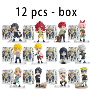 Bandai | Blind Box Naruto Shippuden Childhood Series Uzumaki Naruto Q Version Guess Toys Bag Ornament Figurines Home Decor Desktop