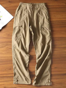 Quick Dry Thickened Fleece Lined Loose Fit Autumn Winter Outdoor Windproof Waterproof Cargo Pants Mens Hiking Camping Travel Gear