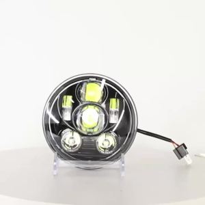 5.75" Inch LED Motorcycle Headlight Moto Light Halo White DRL Angel Eyes for Dyna Sportster Softail Led Moto Headlamp