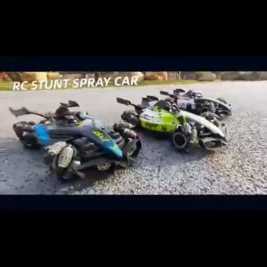 Remote Control Car Stunt Spray with Cool Light Toy Dual Remote Race Car Monster Truck  Gift for Kids