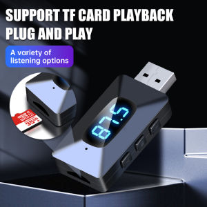 kebidumei | Car Bluetooth 6.0 Mini USB Transmitter Receiver with LED Display Handsfree Call Car Kit Auto Wireless Audio For Fm Radio