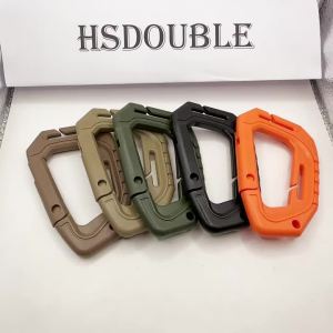 5 Chiếc Hình Chữ D 200LB Nhựa Snap Clip Carabiner Leo Núi Khóa Treo Ngoài Trời Móc Khóa Móc Leo Núi Phụ Kiện Đen/Khaki Nhạt/Khaki Tối/Xanh Quân Đội/Cam