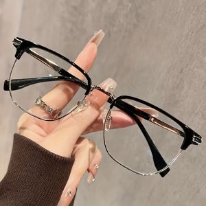 Anti blue Light Glasses Anti Radiation Metal Frame Eyeglasses Replaceable For Women/Men