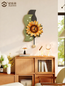 JILEDUO | Sunflower Quiet Non-drilling Hanging Clock