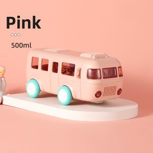btif | Summer Kids Water Bottle Cute Car Design Straw Cup For School And Kindergarten