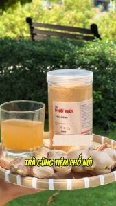 Trà Gừng Tự Nhiên Tiệm Phố Núi - Hộp Đựng 500gr Tăng Cường Sức Đề Kháng