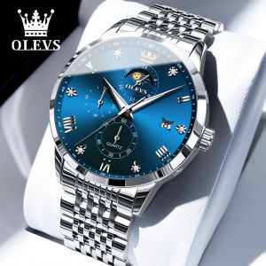 OLEVS | Đồng Hồ Đa Năng Thạch Anh Thời Trang Dây thép Chống Nước và Đèn Đêm
