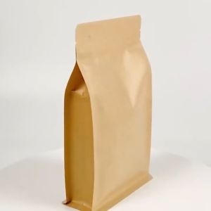 [10 pcs] Standing Pouch Flat Bottom Craft Non Windows | Kemasan Kopi Snack | Kemasan Paper Ziplock Non Windows