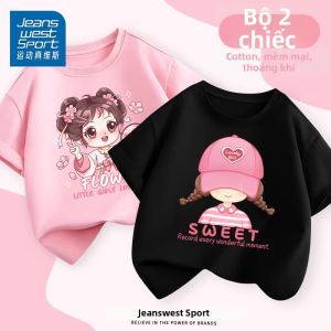 JEANSWEST SPORT | Áo Thun Mới Thời Trang Cho Bé Gái Mùa Hè Cotton