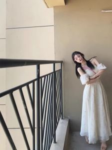 Elegant White One-Shoulder Gown Princess Birthday Dress Premium Quality Spring Summer Long Dress Casual Commute Style Pure Color