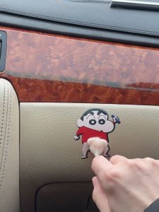 Stress Relief Car Interior Decorations Silicone Elephant Sticker Car Door Anti-Collision Decal Cute Cartoon Pencil Character